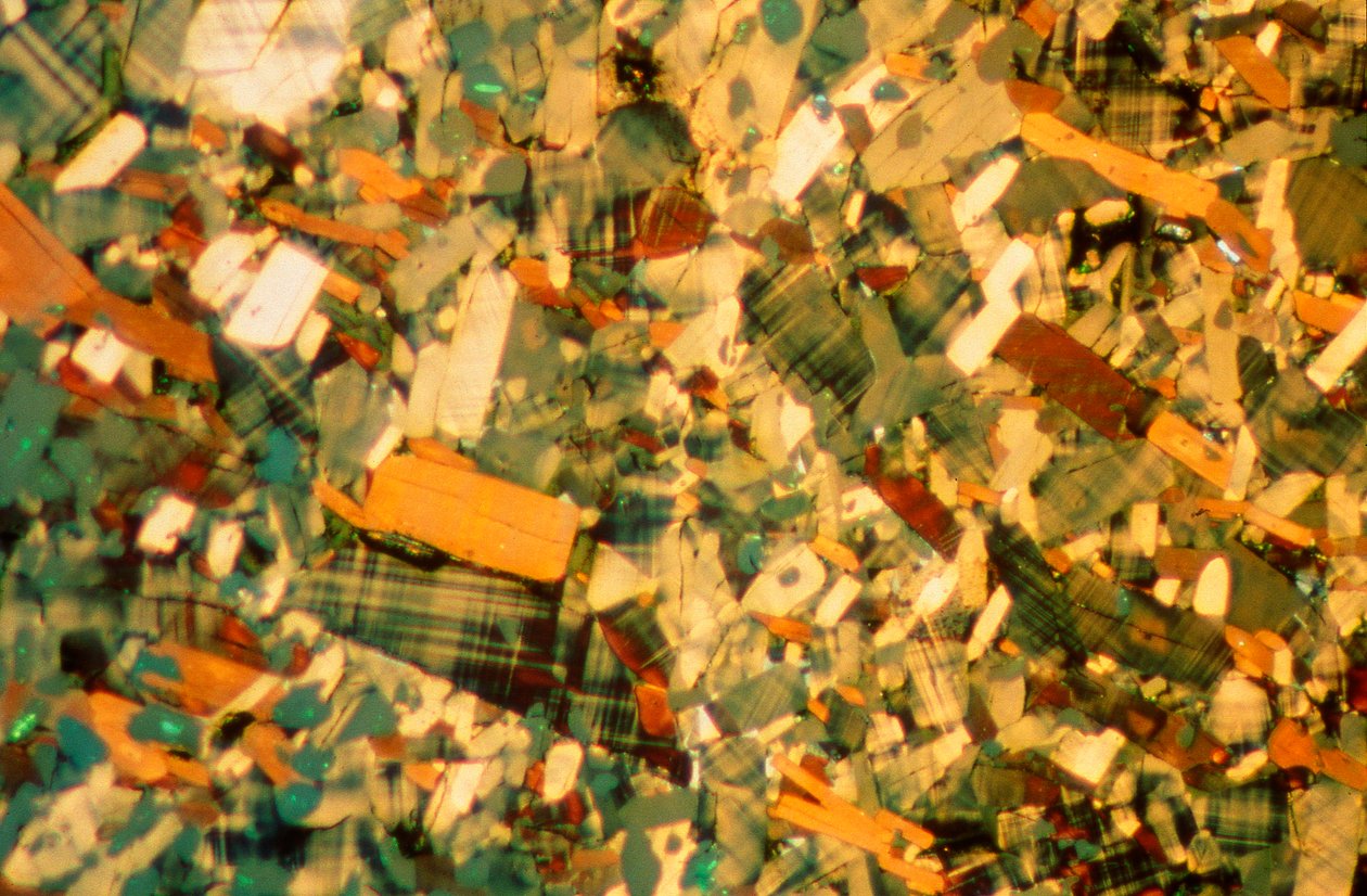 Micrográficos (Light) Óxido de cobre de ítrio bário, micrografia leve de Unbekannter Künstler