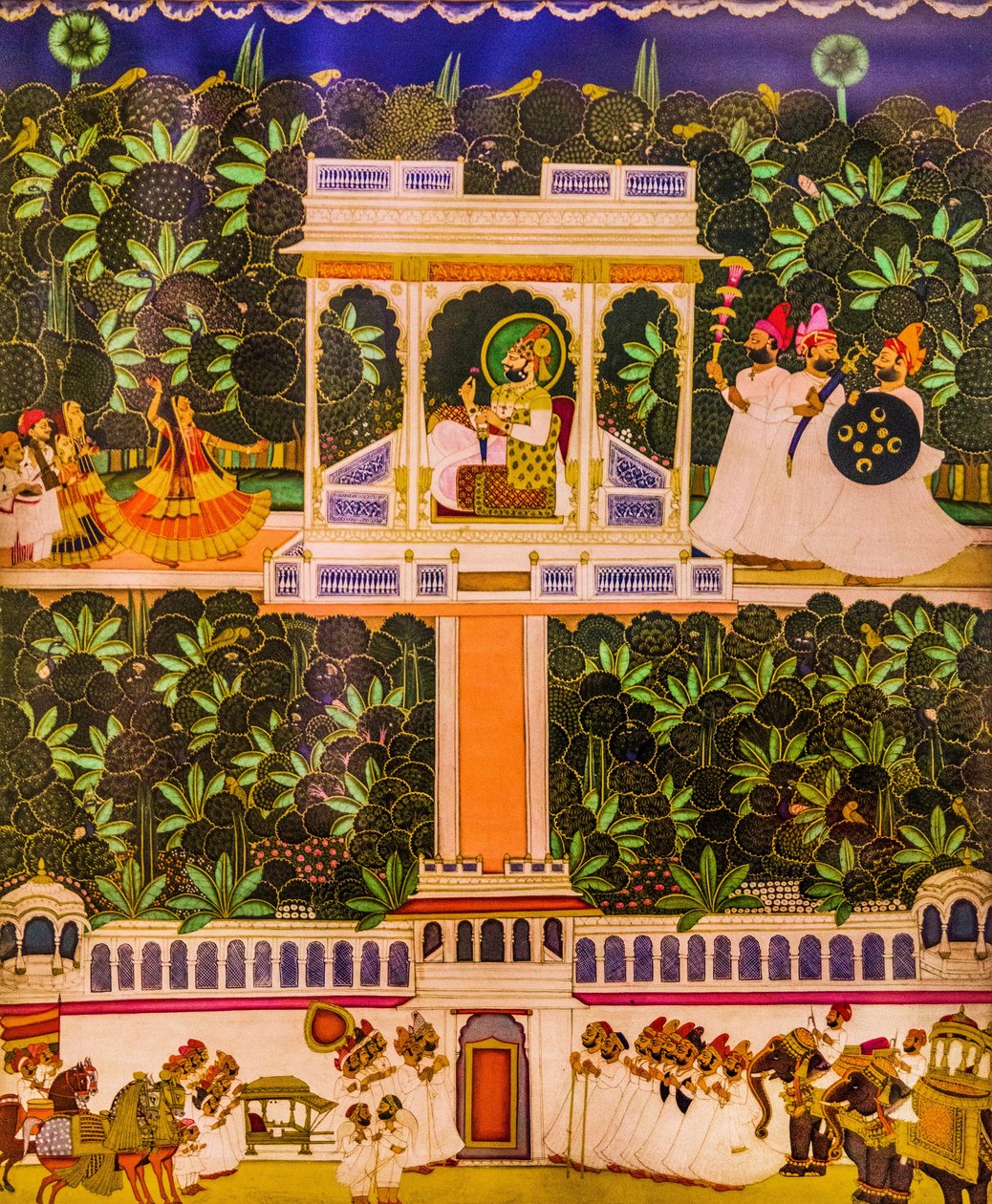 Pintura em miniatura, Meherangarh Fort, Jodpur, Jodpur, Rajasthan, Índia, Ásia (foto) de Unbekannter Künstler