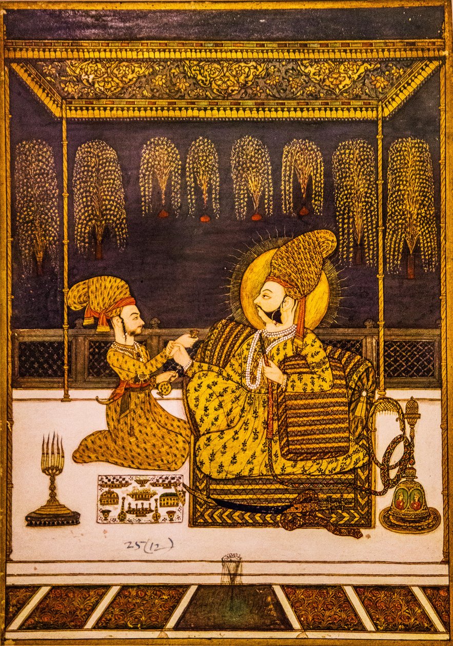Pintura em miniatura, Meherangarh Fort, Jodpur, Jodpur, Rajasthan, Índia, Ásia (foto) de Unbekannter Künstler