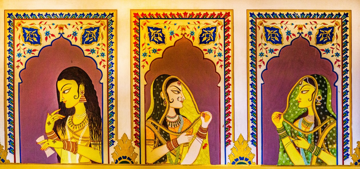 Pintura em miniatura, artes e ofícios no Rajastão, Rajastão, Índia, Ásia (foto) de Unbekannter Künstler