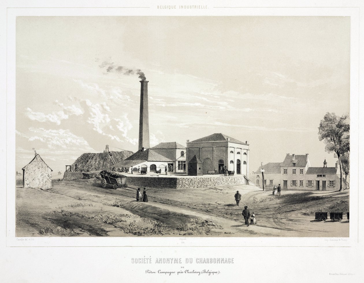 Mining, Coal Coalmining company, Pieton Campagne, Bélgica de Unbekannt