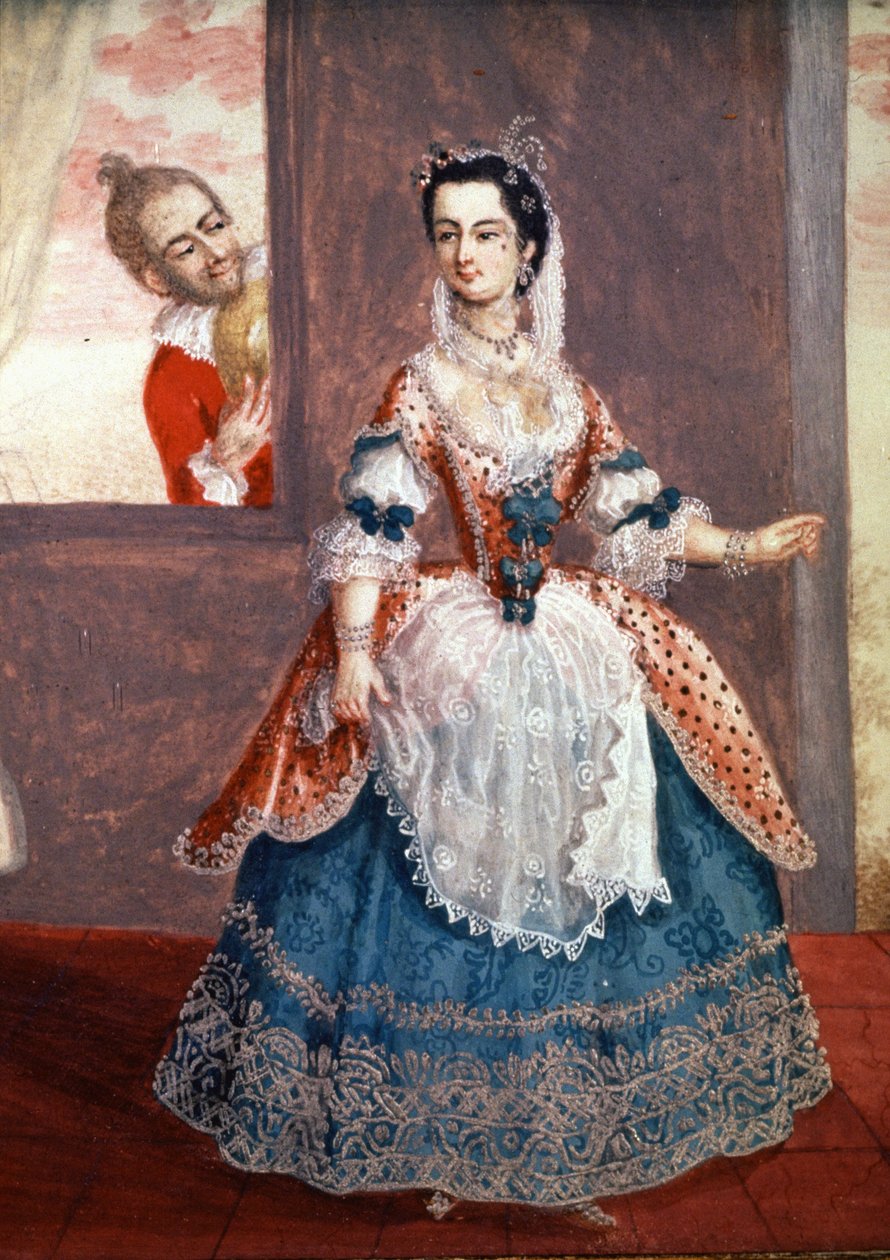 Miss Contat como Suzanne em As Bodas de Fígaro, início do século XIX (pintura) de Unbekannter Künstler