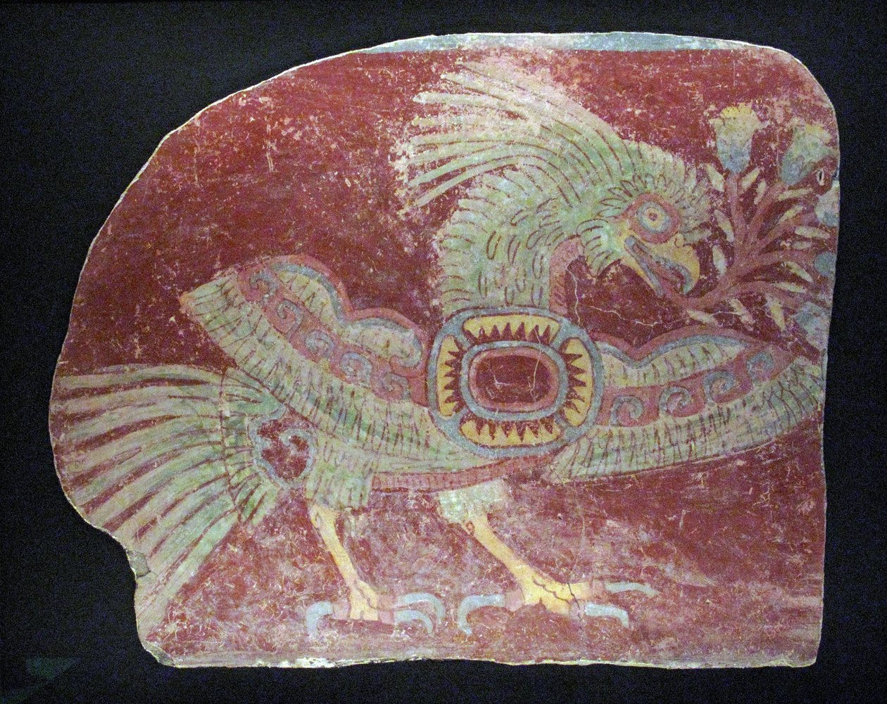 Fragmento mural de um quetzal alegórico, período clássico inicial, 200-600 DC de Unbekannt