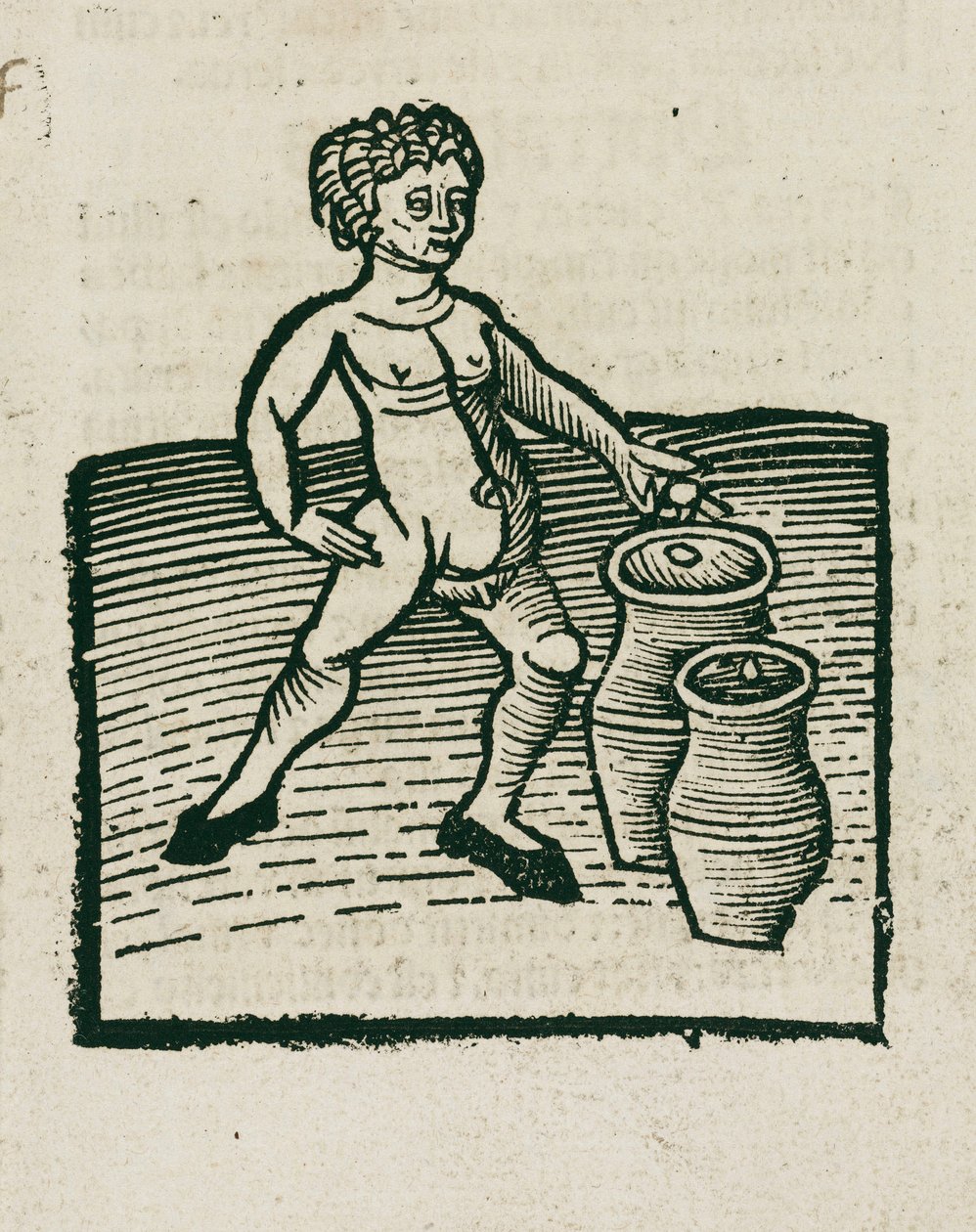 Homem nu com potes de Unbekannt