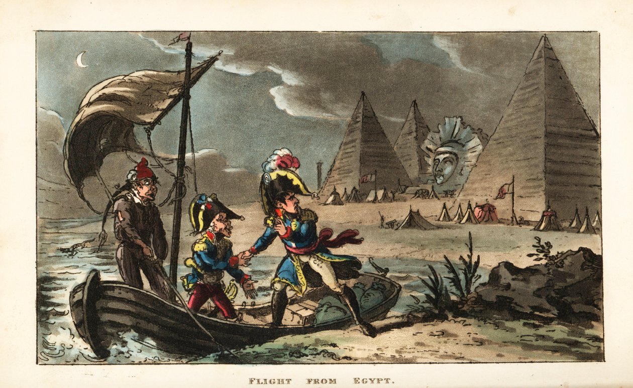 Napoleão Bonaparte abandona o exército revolucionário no Egipto de Unbekannter Künstler