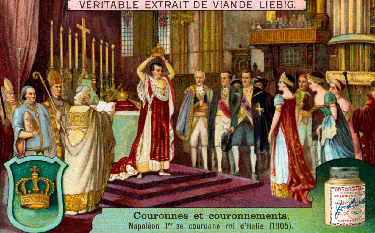 Napoleão I coroa-se rei de Itália de Unbekannter Künstler