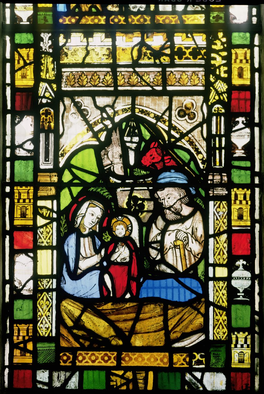 Natividade, inglês, início do século XIV (vitral) (detalhe de 120306) de Unbekannt