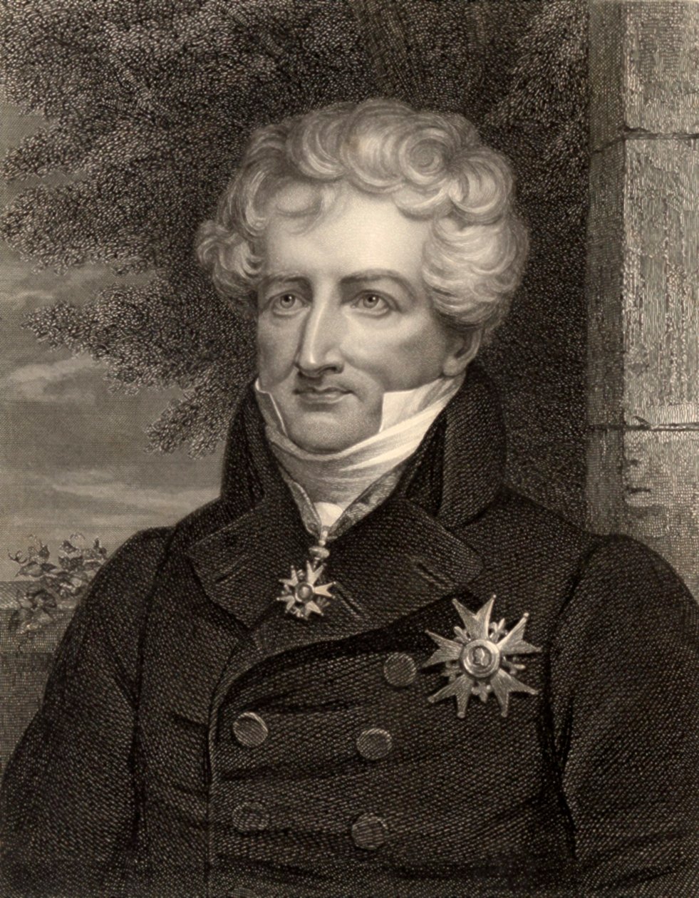 Naturalista Georges Cuvier, Paris, França, c.1810 (foto a p/b) de Unbekannt