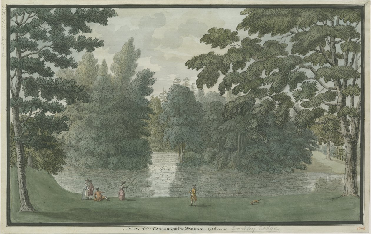 Needwood - Brickley Lodge: pintura em aquarela, 1786 de Unbekannt