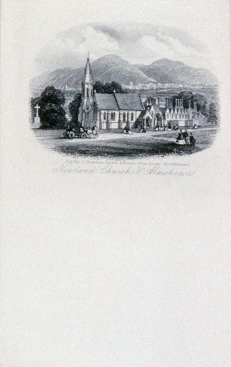 Newland Church and Almshouses, Worcestershire (gravura) de Unbekannt