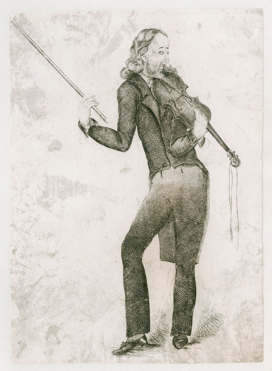 Niccolo Paganini - caricaturas de Unbekannt