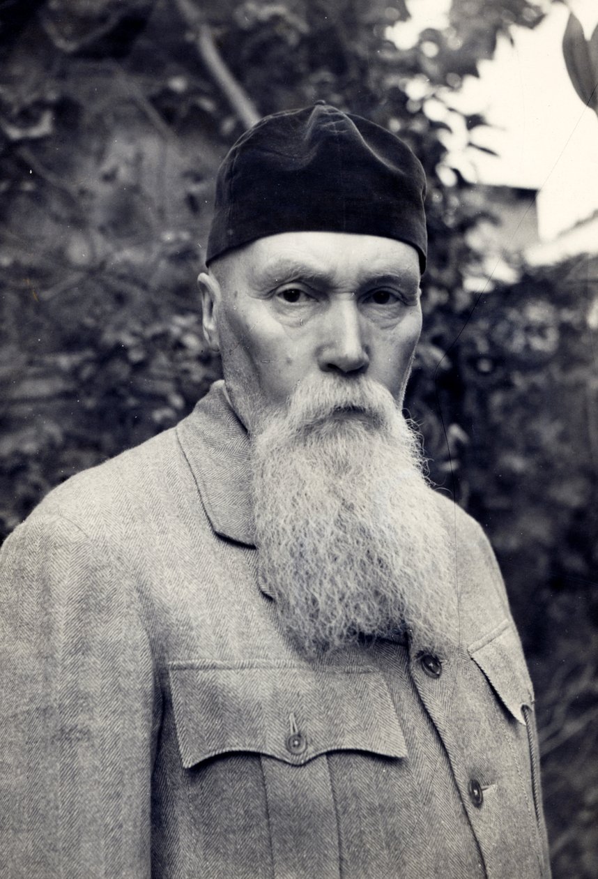 Nicholas Roerich, Naggar, Índia, c.1936-42 (foto a p/b) de Unbekannt