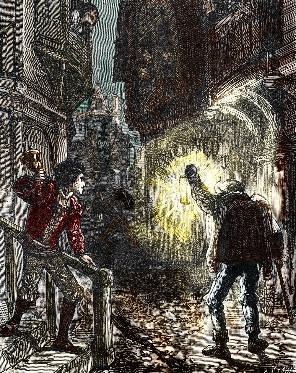 Guardas nocturnos vigiam as ruas de Paris na Idade Média e Renascença de Alec Hunter