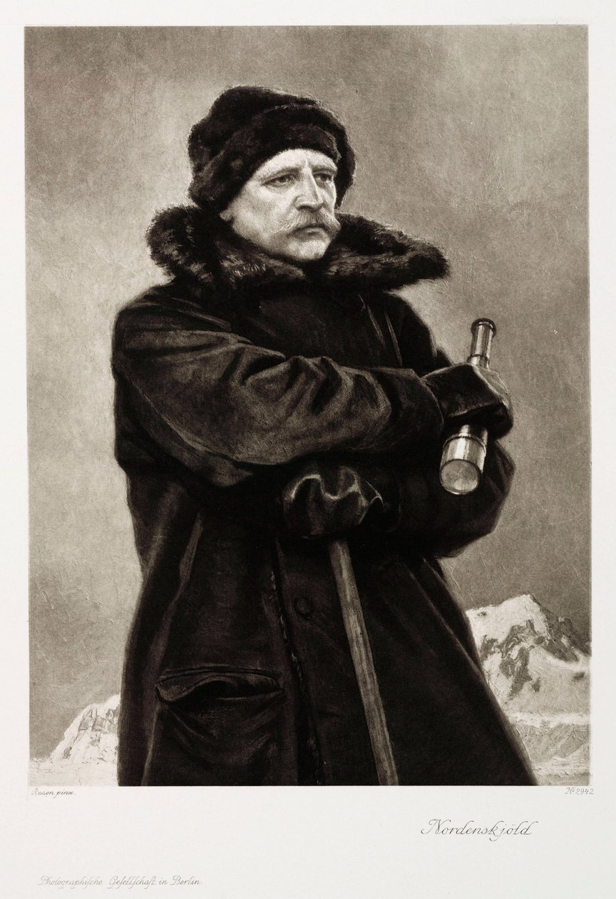 Nils Adolf Erik Nordenskjold, geólogo e explorador sueco do Árctico, c 1880s de Unbekannt