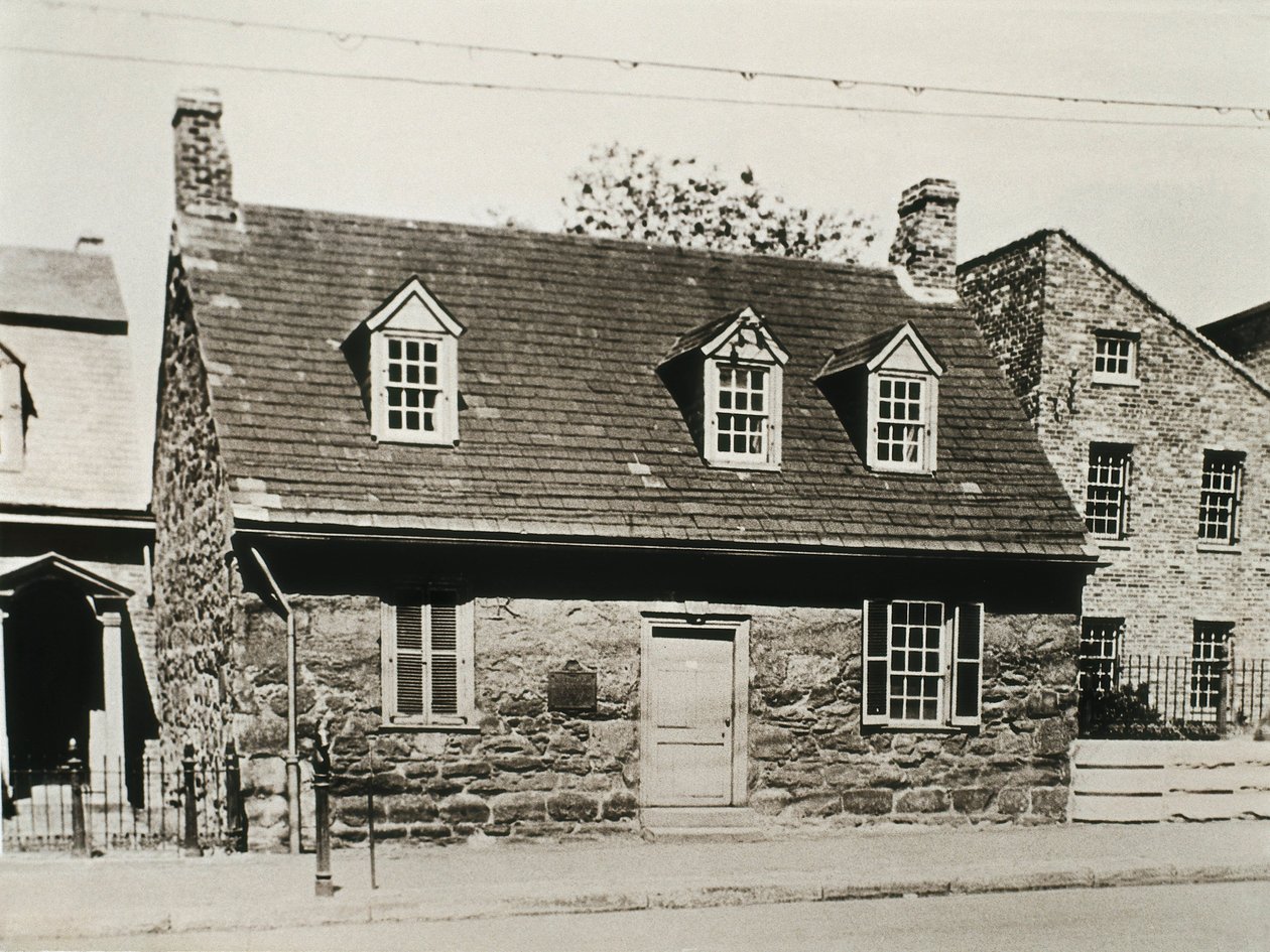 Old Stone House (1737) a casa mais antiga de Richmond (Estados Unidos) transformada hoje em um museu dedicado a Edgar Allan POE (1809-1849), escritor americano de Unbekannt