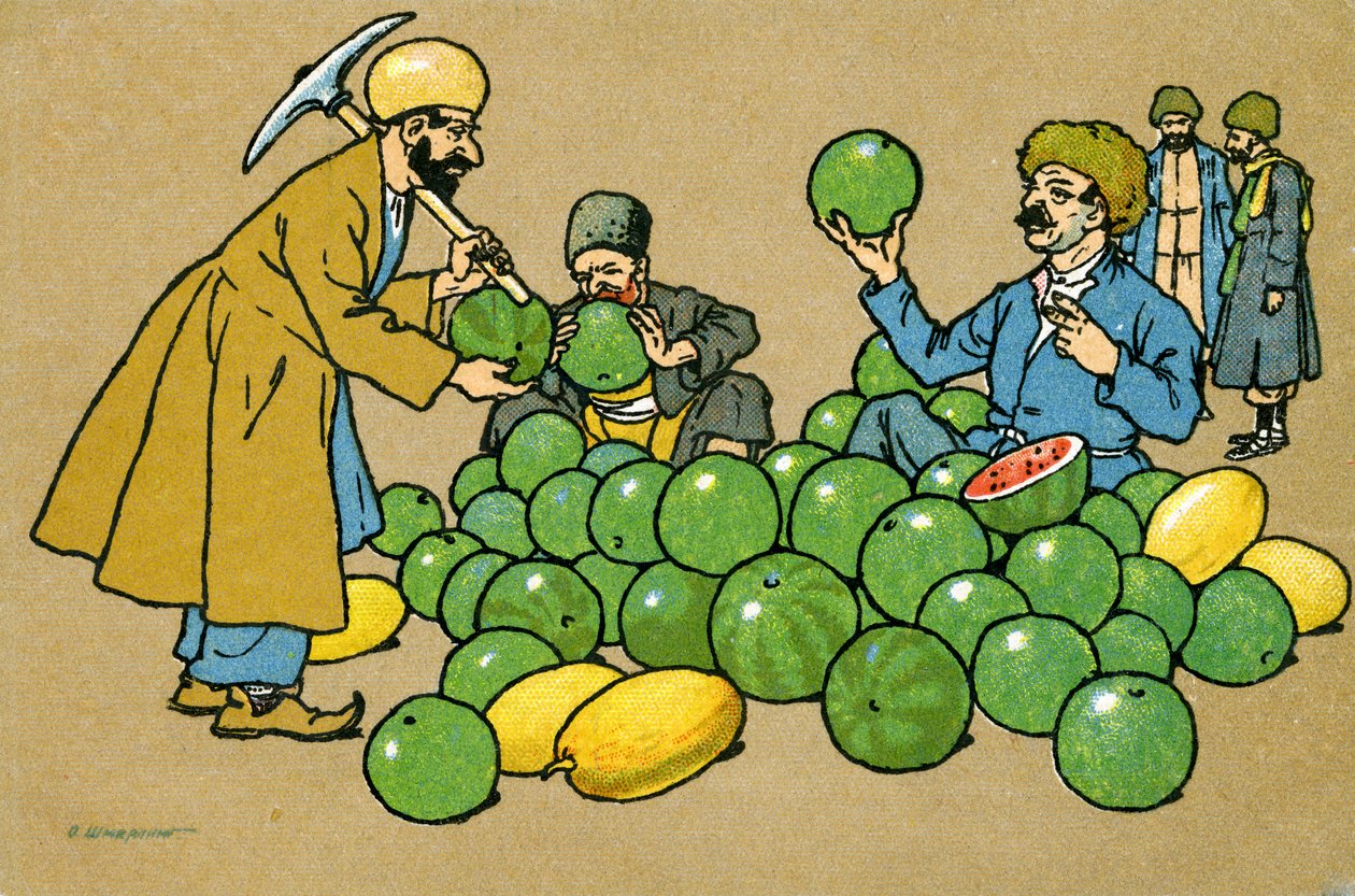 Antiga Tbilisi: vendedor de melancias de Unbekannter Künstler