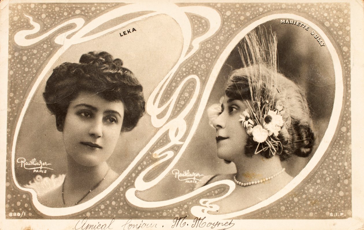 Antigo cartão postal/Leka/Mariette Sully (1874-1940)/Actress de William M. Timlin