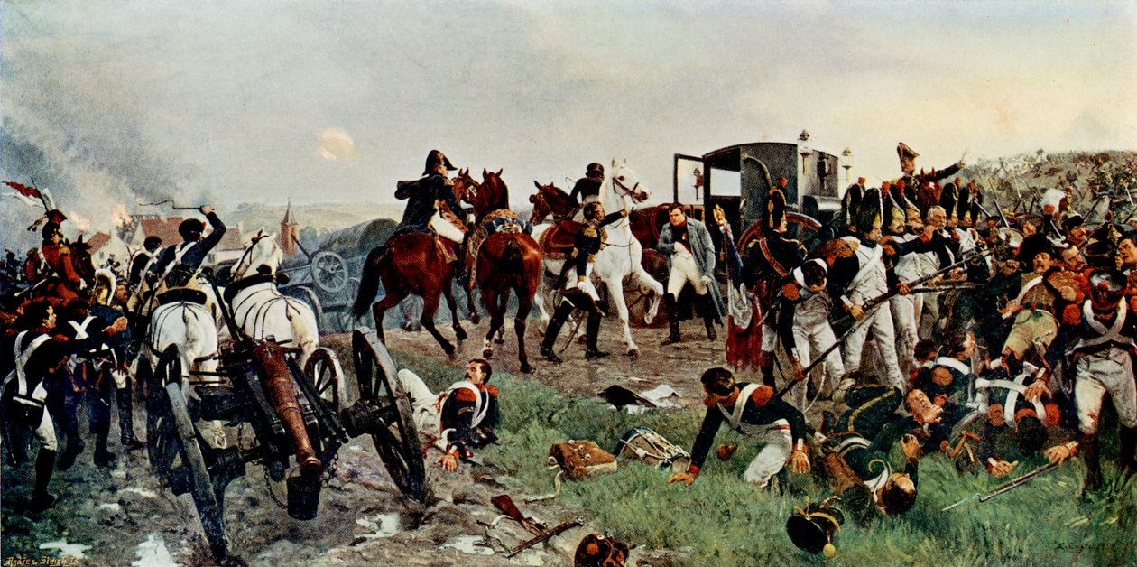 Na noite da Batalha de Waterloo de Unbekannter Künstler
