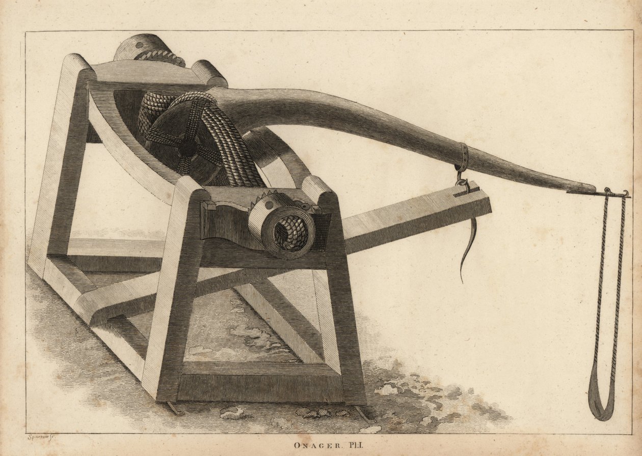 Onager, um tipo de catapulta para projetar pedras de Unbekannt