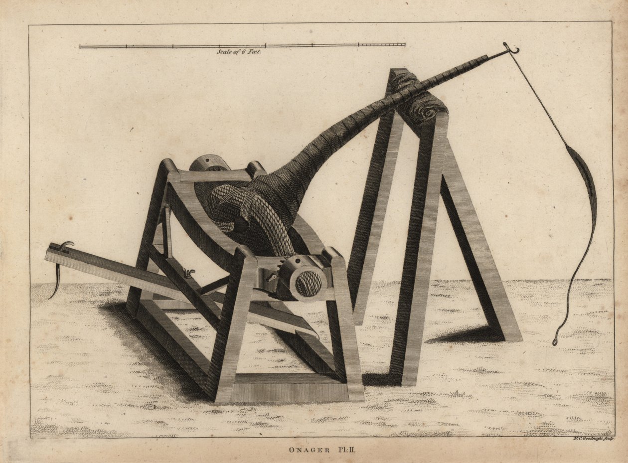 Onager, um tipo de catapulta para projetar pedras de Unbekannt