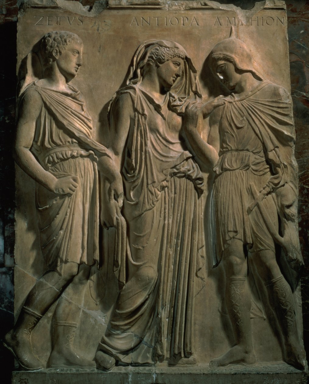 Orfeu, Eurídice e Hermes (mármore) de Unbekannt
