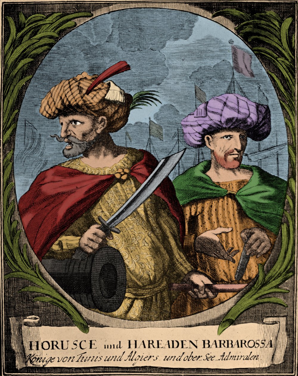 Oruç Reis e Hayreddin Barbarossa de Unbekannter Künstler