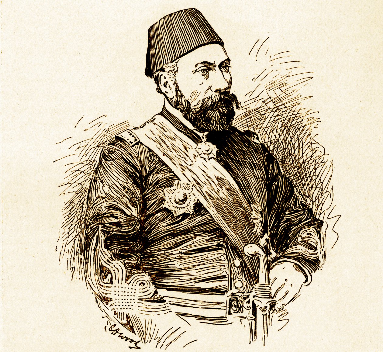 Osman Pasha (O Defensor de Plevna) de Unbekannter Künstler