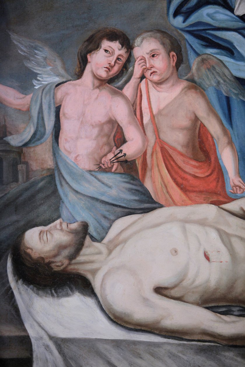 A igreja de Nossa Senhora da Assunção. Cristo pintando Cordon France de Unbekannt