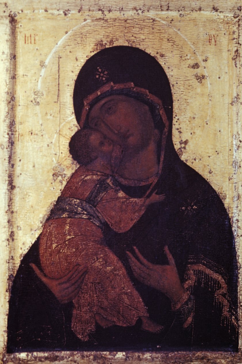 O Ícone de Nossa Senhora de Vladimir por Andrei Rublyov de Unbekannter Künstler