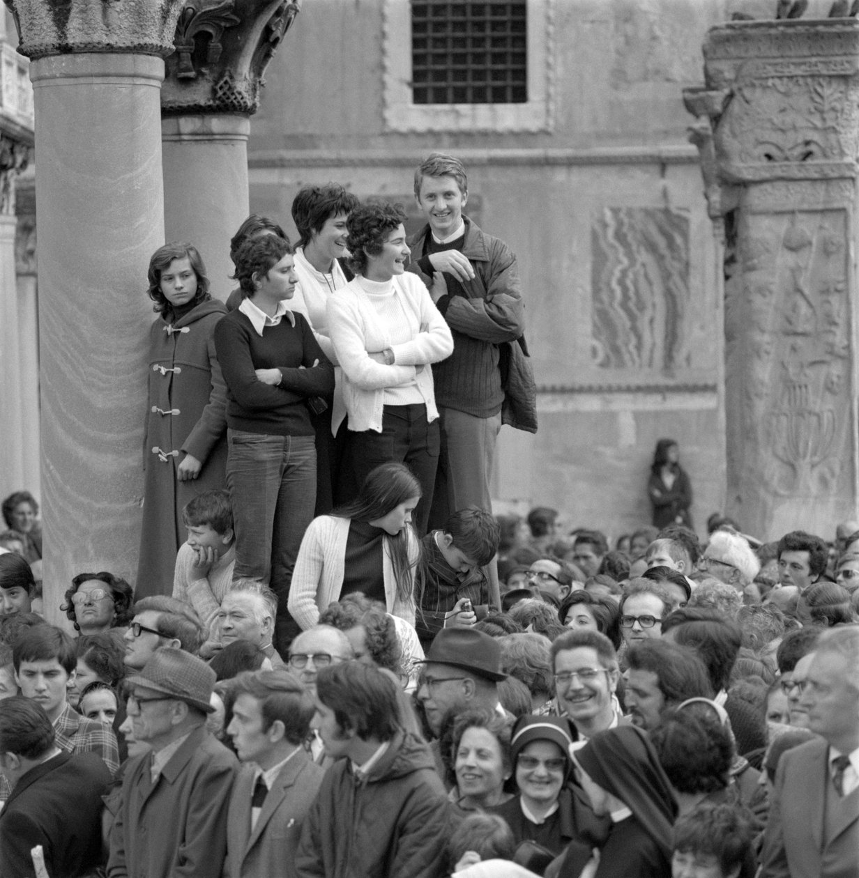 PESSOAS A VER O ALBINO LUCIANI CARDINAL (João Paulo I, João Paulo I) COM O PAOLO VI (Paulo VI) EM VENEZA - 1972 de Unbekannt