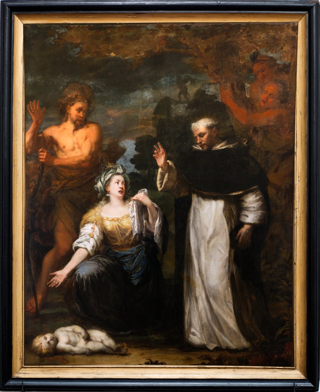 Pintura, São Domingos a curar uma criança. de Unbekannter Künstler
