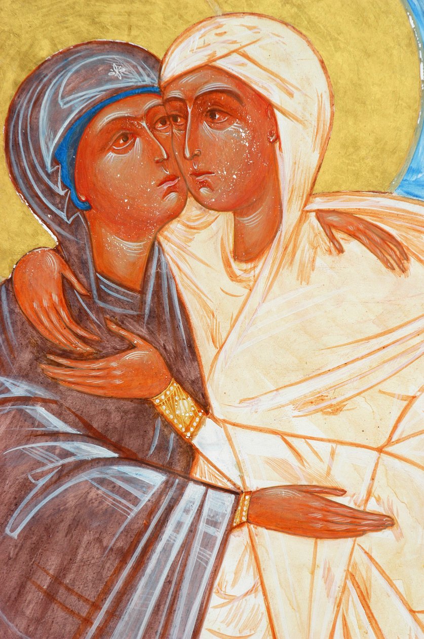 Pintura da Visitação no mosteiro ortodoxo de Ain Kerem Ain-Karim Israel de Unbekannt