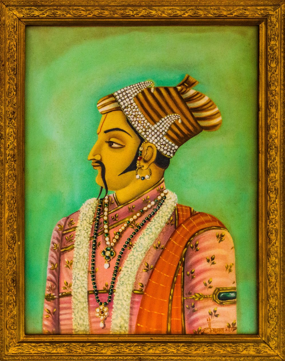 Pinturas de Maharajas no Palácio da Cidade, Jaisalmer, uma cidade exótica no Deserto de Thar, Jaisalmer, Rajasthan, Índia, Ásia (foto) de Unbekannter Künstler