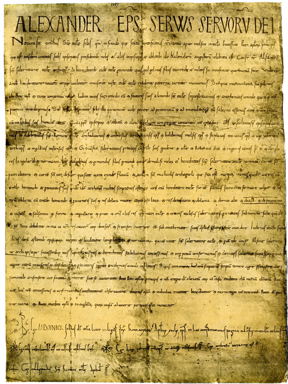 Bula papal do Papa Alexandre II de Unbekannter Künstler