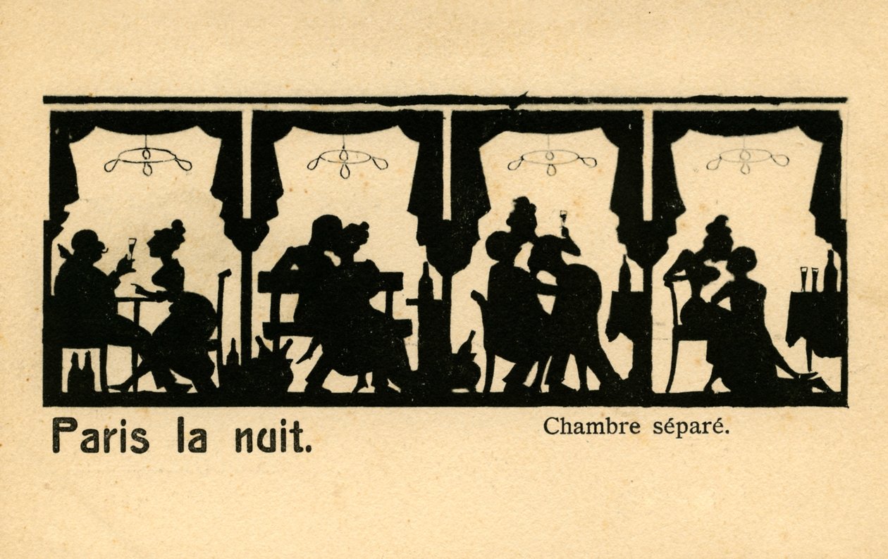 Paris à noite ("Paris la nuit"), c. 1900. de Unbekannter Künstler