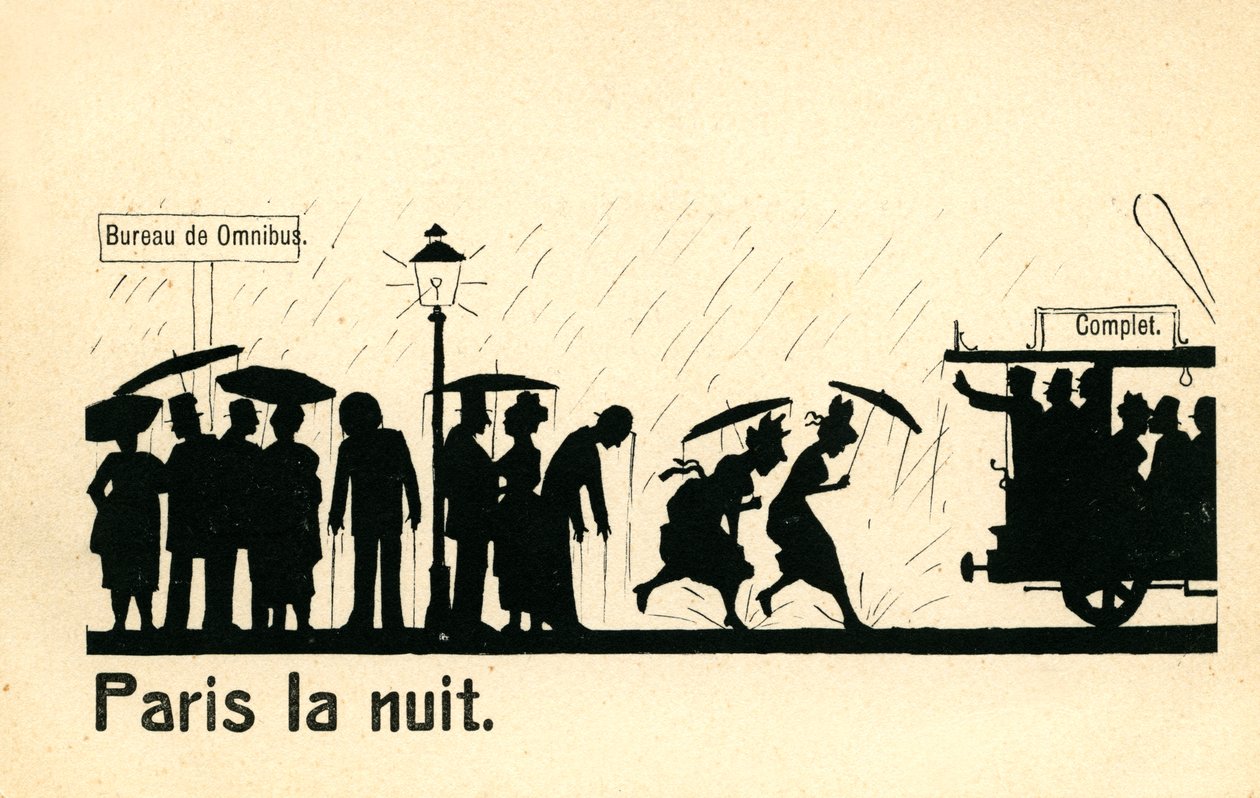 Paris à noite ("Paris la nuit"), c. 1900. de Unbekannter Künstler