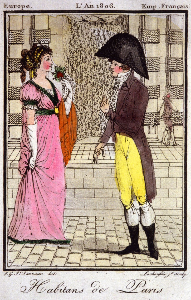 Habitantes de Paris em 1806. 1810 (gravura) de Unbekannter Künstler