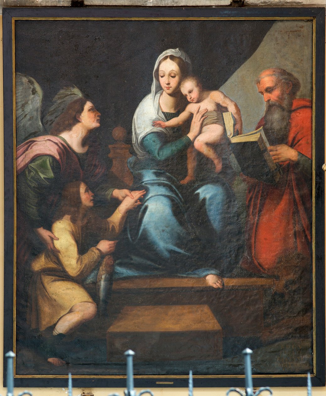 Igreja Paroquial (Igreja de Nossa Senhora de Pamele). Interior. Pintura. Anónimo. Madonna (Madonna com peixe, Tobias). Cópia de Rafael (?). de Unbekannter Künstler