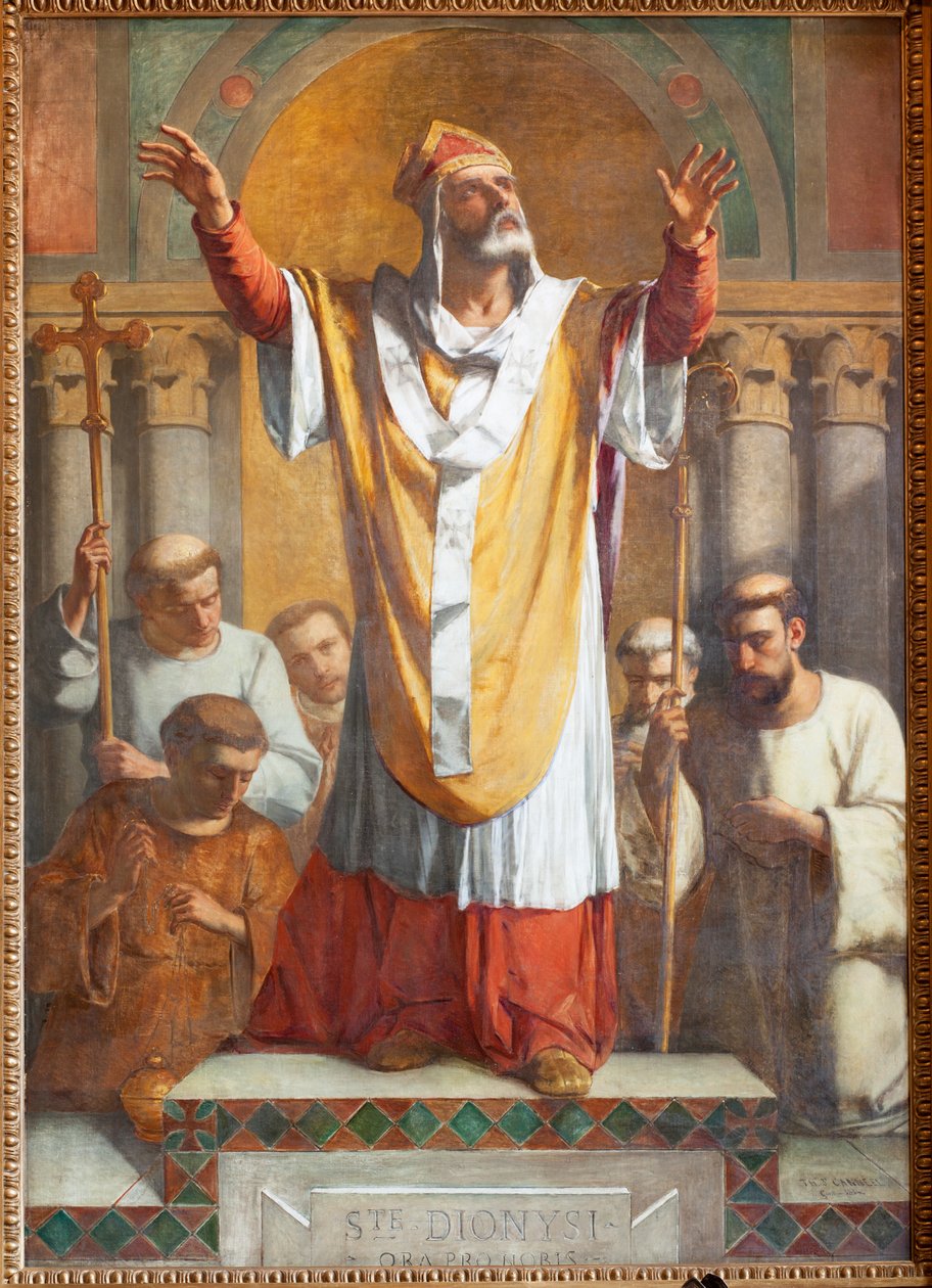Igreja Paroquial (Parochiale kerk Sint-Dionysius van Lede). Interior. Corredor Sul. O altar. Pintura. Santo Denis. Assinado e datado de 1854 ThEodore-Joseph Canneel. de Unbekannter Künstler