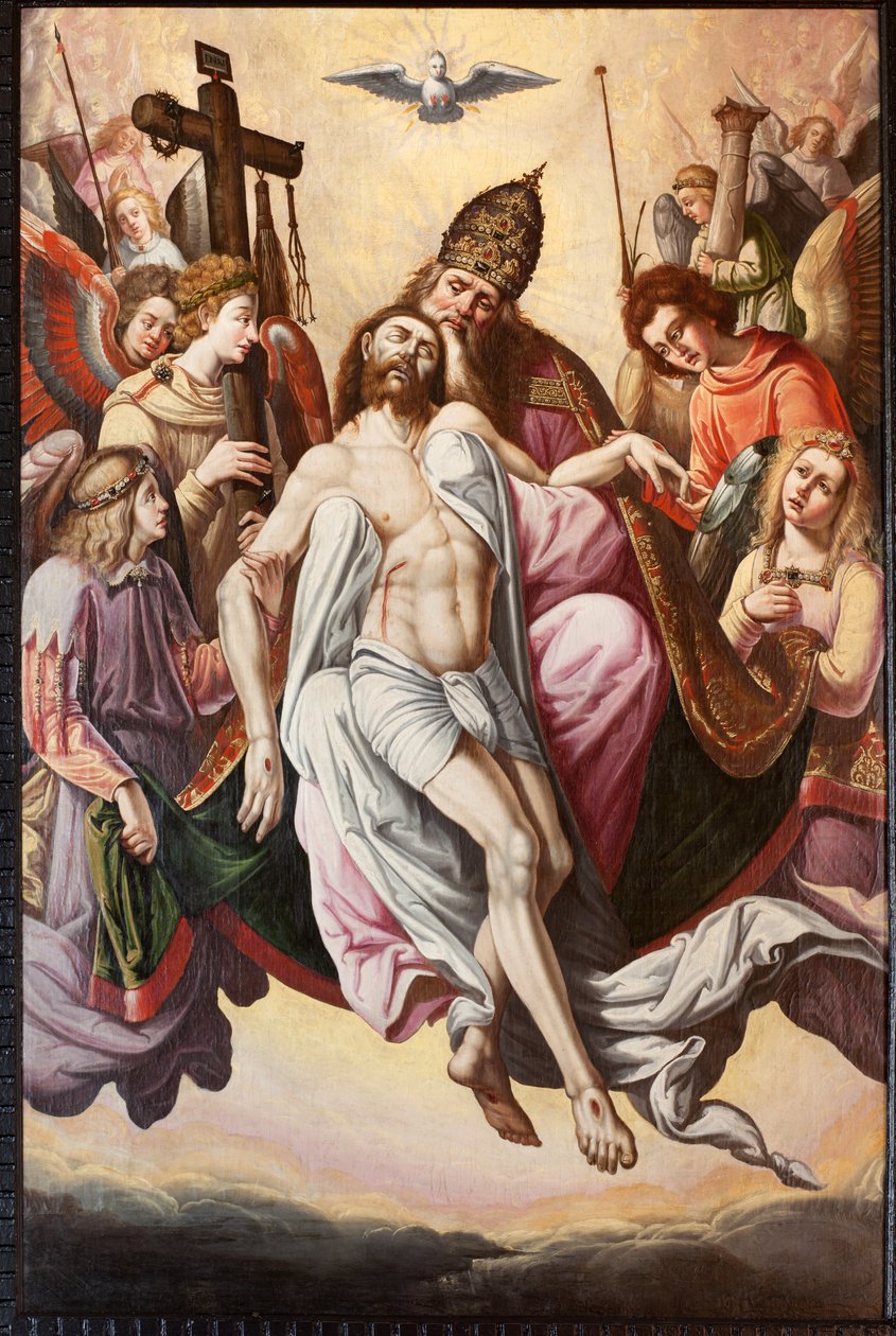 Igreja Paroquial (Parochiale kerk Sint-Dionysius van Lede). Interior. O coro. Um quadro. Assunção. de Unbekannter Künstler