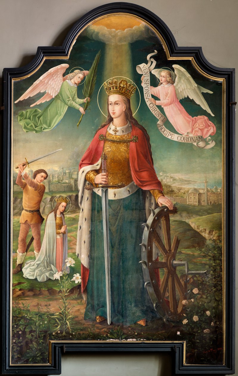 Igreja Paroquial (Parochiekerk Sint-Martinus). Pintura. Sainte-Catherine. Henry de Tracy. de Unbekannter Künstler