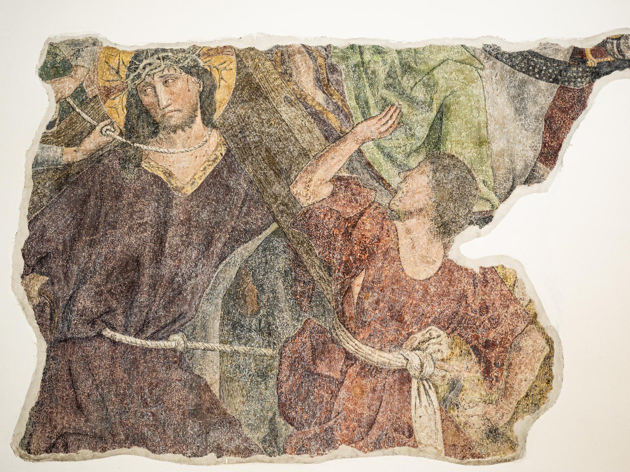 Paixão de Cristo, fresco na Catedral de Graz, Graz, Estíria, Áustria, Europa (foto) de Unbekannter Künstler