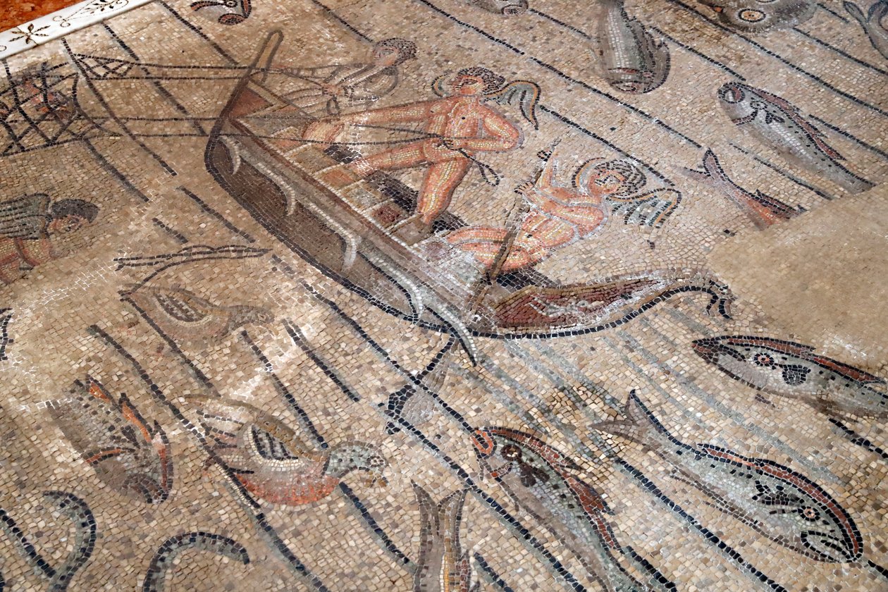 Basílica Patriarcal de Aquileia. Piso em mosaico com simbolismo cristão, século IV. Itália. de Alec Hunter