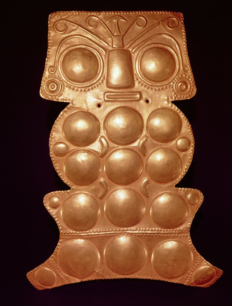 Pectoral encontrado no rio Sinu, pré-colombiano (ouro) de Unbekannt