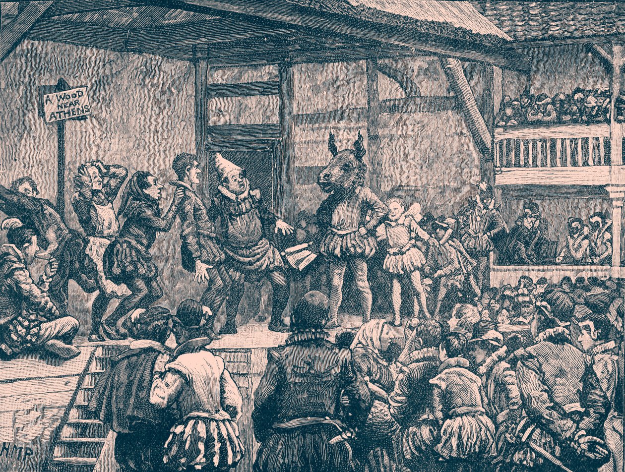 Representação de "Sonho de uma Noite de verão" de Shakespeare (gravura) de Unbekannter Künstler