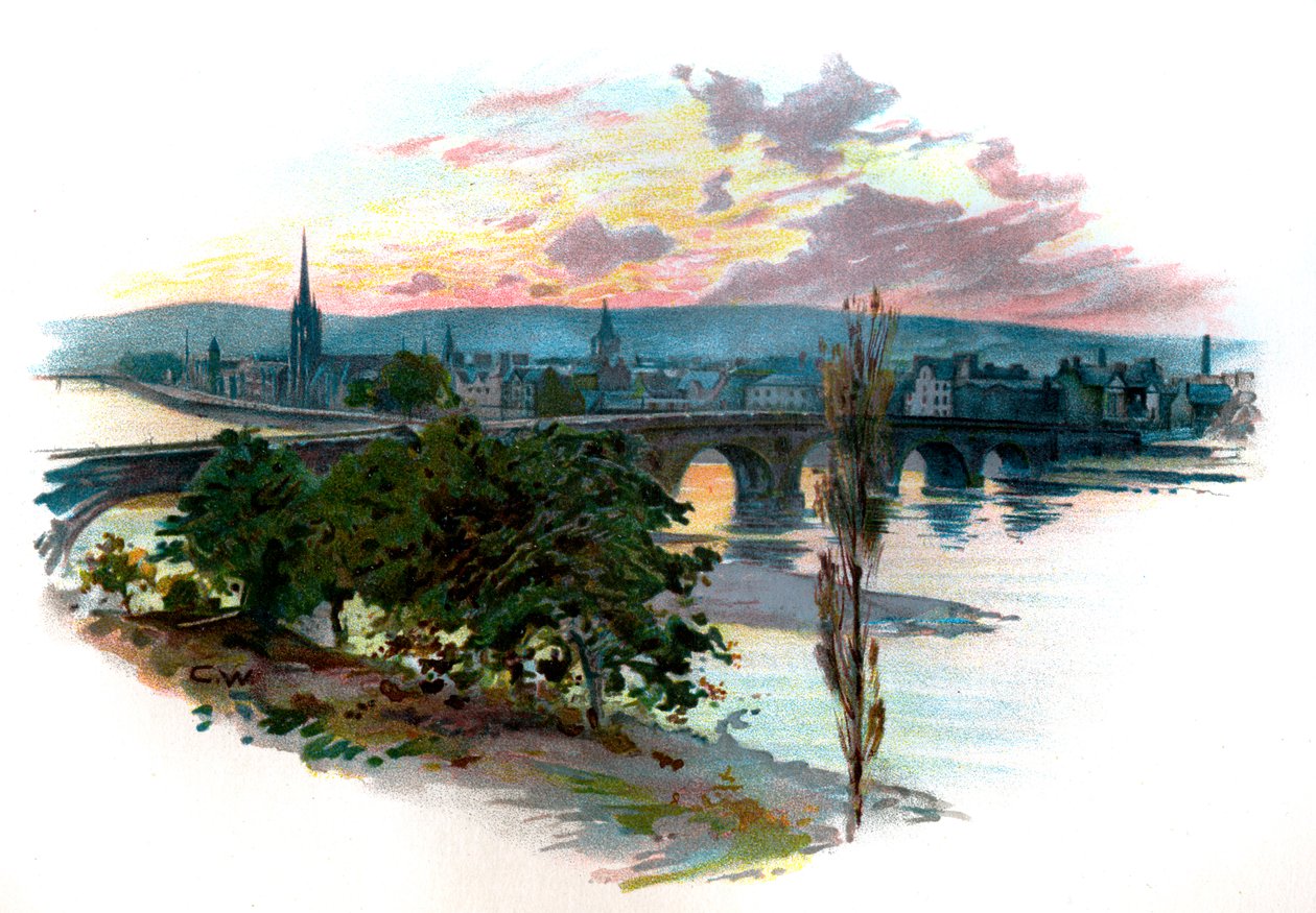 Perth da extremidade da ponte de Unbekannter Künstler