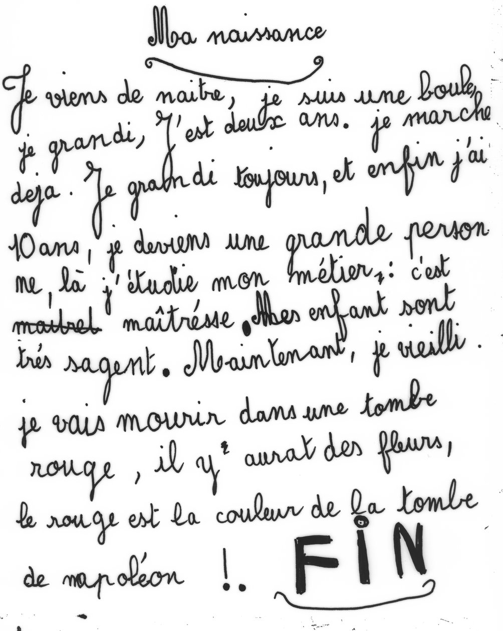 Foto de um texto sobre a maternidade feito numa creche em Paris em 1960 de Kosma Sergejewitsch Petrow Wodkin