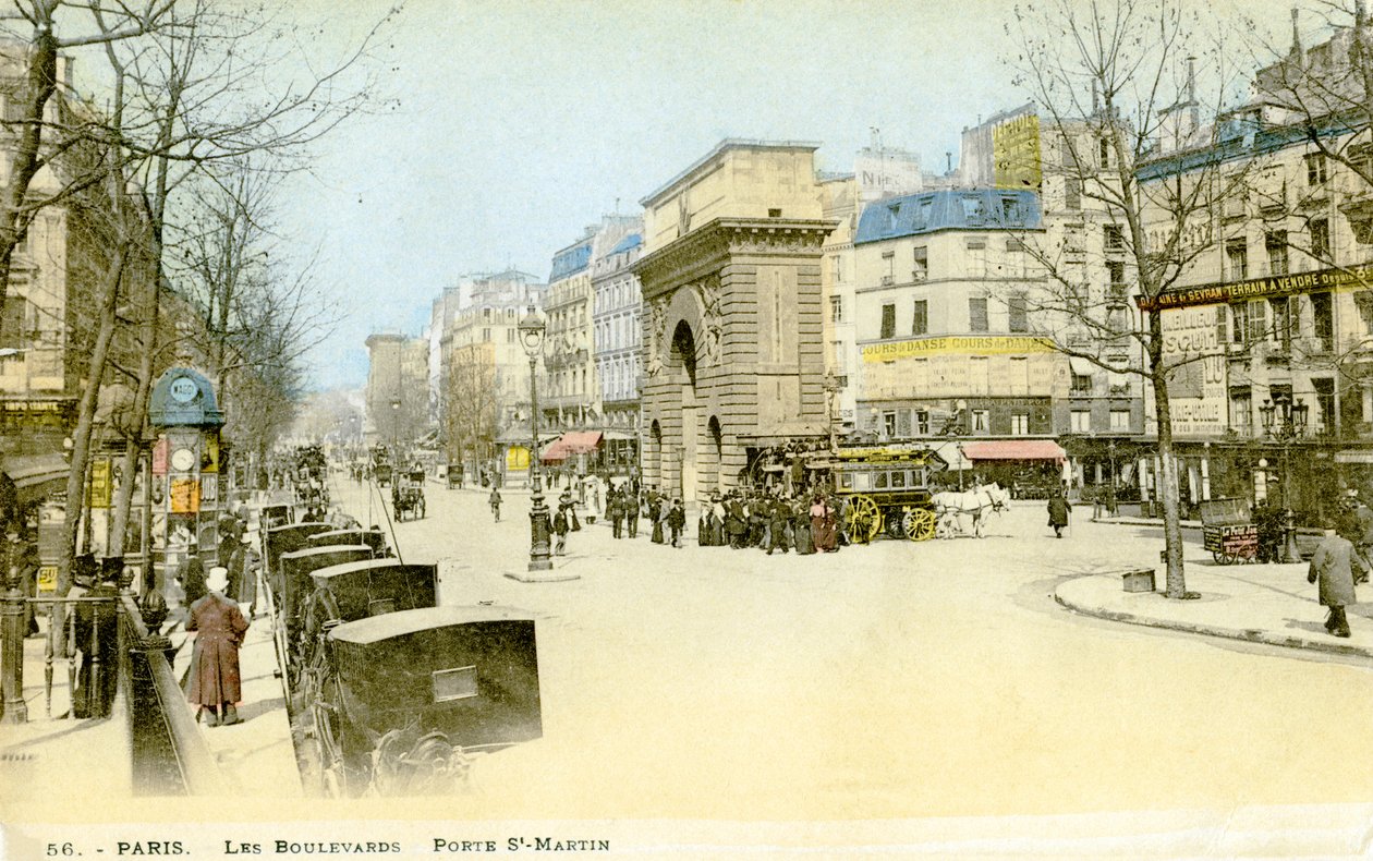 Porte Saint - Martin , Paris, c. 1900. de Unbekannter Künstler