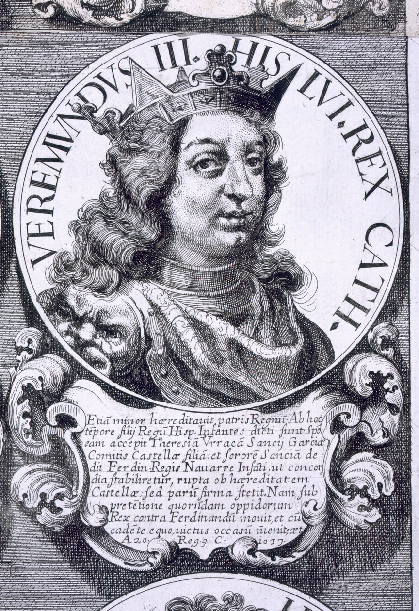 Retrato de Bermudo III de Leão (litho) de Unbekannt