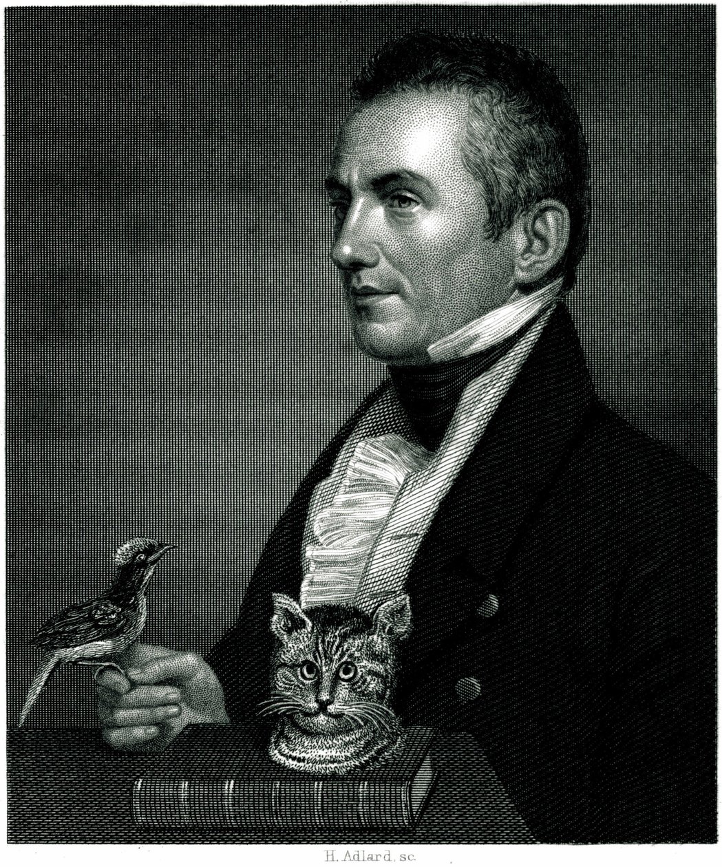 Retrato de Charles Waterton (1782 - 1865), viajante naturalista inglês, numa gravura do século XIX. de Unbekannter Künstler